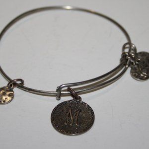 Beautiful M bangle monogram bracelet silver